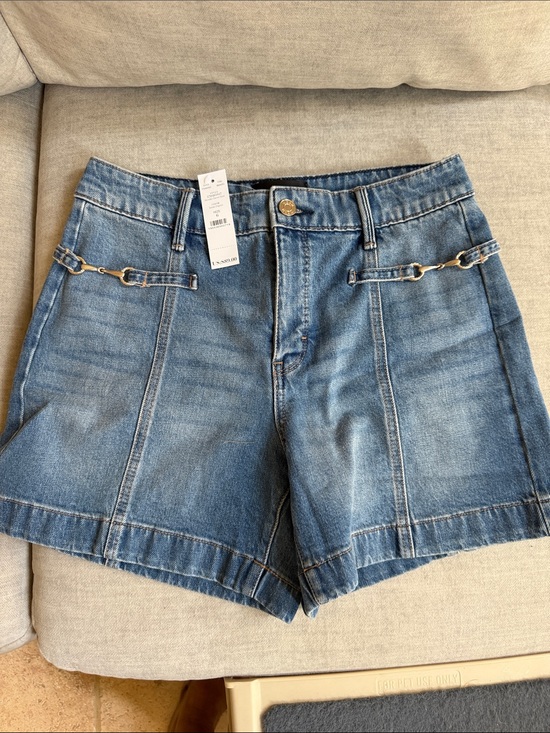 White House Black Market Pants - White House Black Market Horsebit Denim Short size 6 NWT